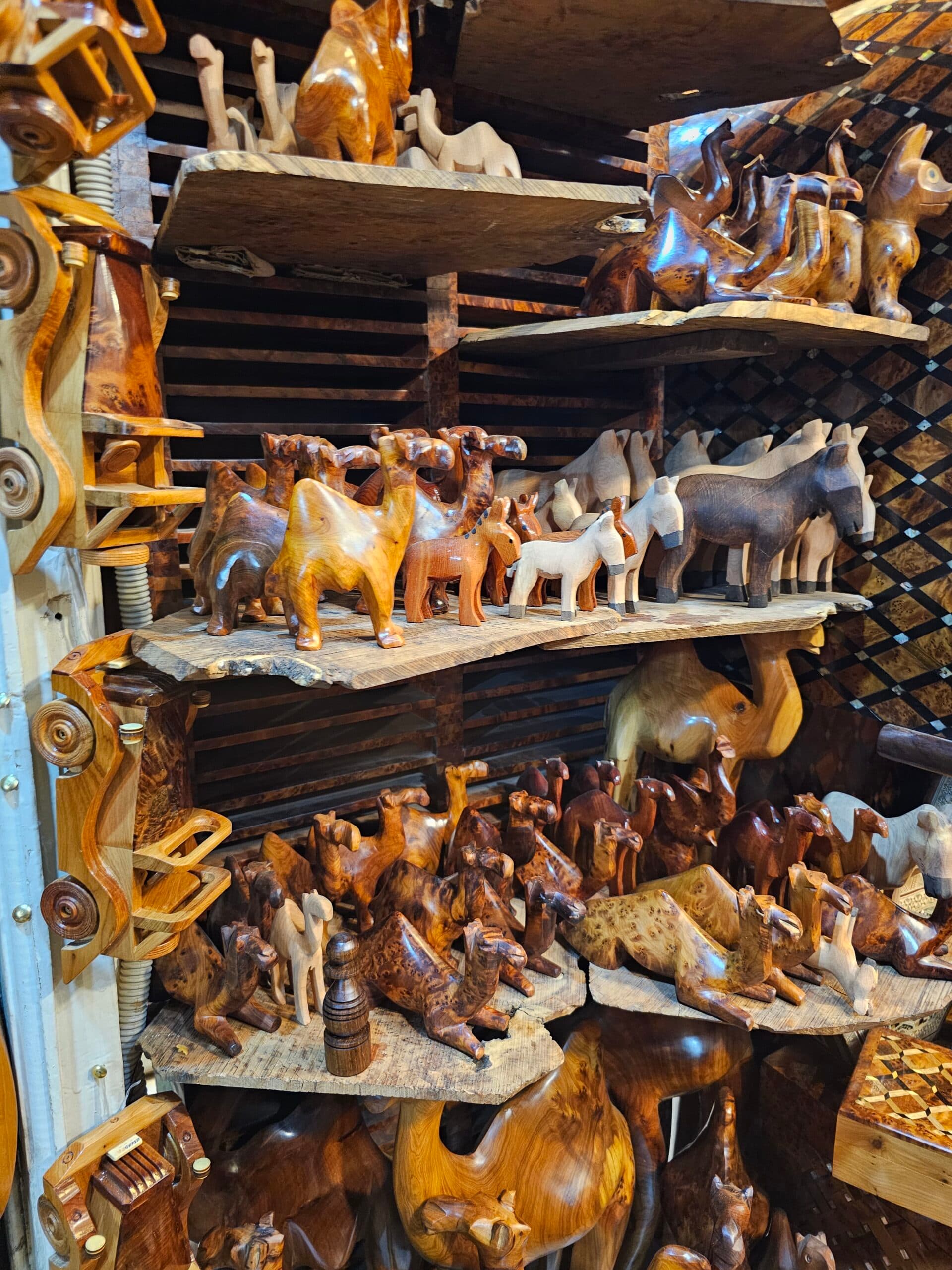 Artisanal Woodcraft at the Jemma el-Fnaa market